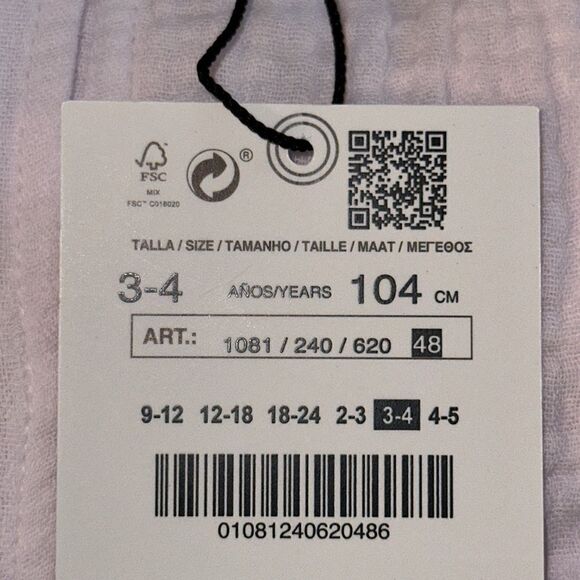 ZARA Kids | Pink | OVERSIZED TEXTURED BLOUSE - Picture 5 of 6